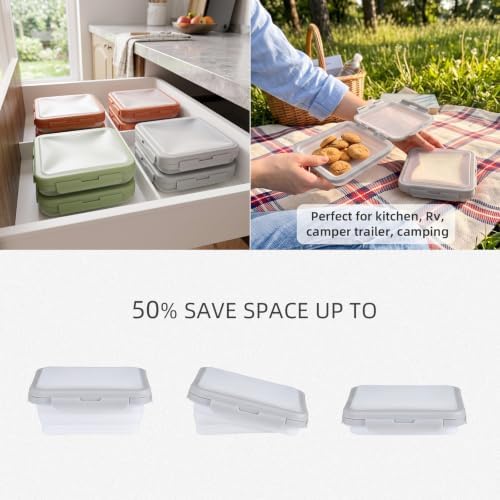 Reusable Silicone Food Storage Container with Lid 6.5 cups/52 oz