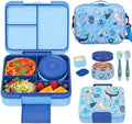 Kids Bento Lunch Box Set with 9.5oz Soup Thermo, Leak-Proof Lunch Food