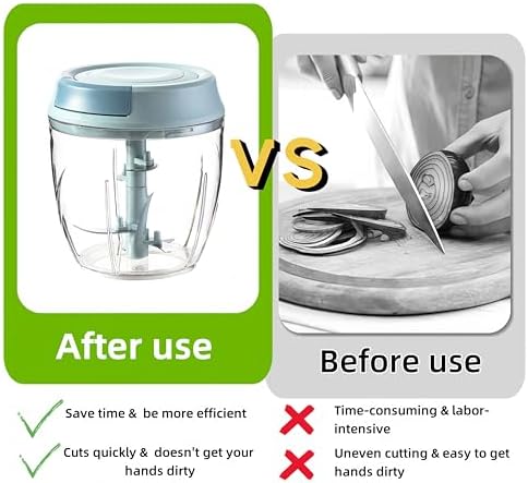 Manual Food Processor, Garlic Mincer Hand Cutter, Vegetable Chopper