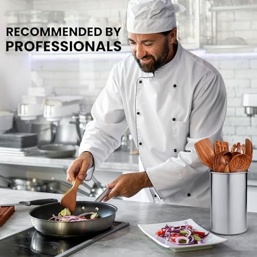 Zulay Kitchen Teak Wood Utensil Set