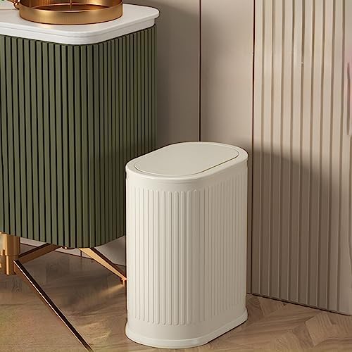 1.6 Gallon Slim Bathroom Trash Can with Lid