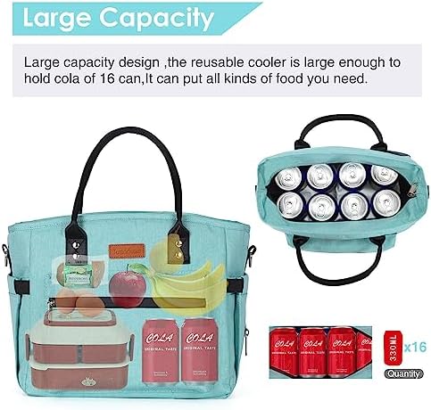 Insulated Lunch Bag for Women Men,Adult Lunch Box for Women with