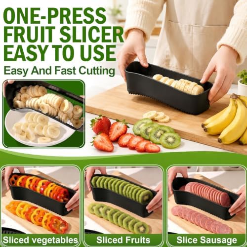 Banana Slicer, Multi Fruit & Egg Slicer, Kitchen Cutter for Boiled