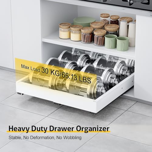 Pull Out Cabinet Organizer, Expandable Width (11.4"-18.9") Depth
