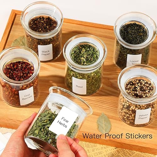 ZENS 10oz Glass Jars with Airtight Lid, 4 Pack Glass Kitchen Canisters