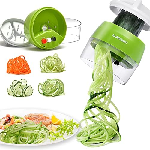 Handheld Spiralizer Vegetable Slicer, 4-in-1