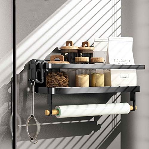 Jolitac Magnetic Fridge Spice Rack, Black-Small