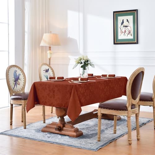 Romanstile Fall Jacquard Rectangle Tablecloth, Thanksgiving Dining