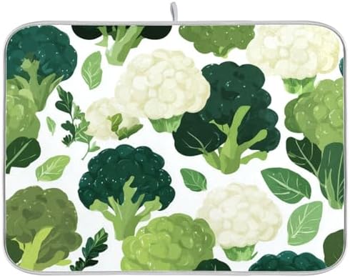 OTVEE Vegetable Garden Art Dish Drying Mat for Kitchen Counter