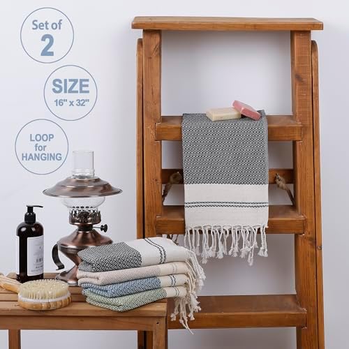 Evelynen Turkish Hand Towels for Bathroom & Kitchen Towels Decorative