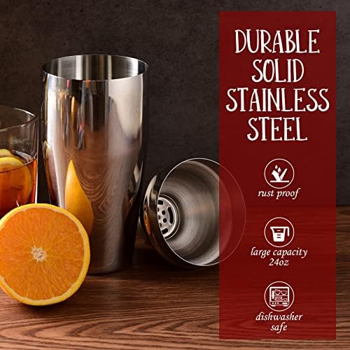 Wukuna Cocktail Shaker Set Bartender Kit, 12-Pcs Bar Tool with Bamboo