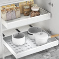 Expandable Pull Out Drawers for Cabinets(White): Kitchen and Pantry