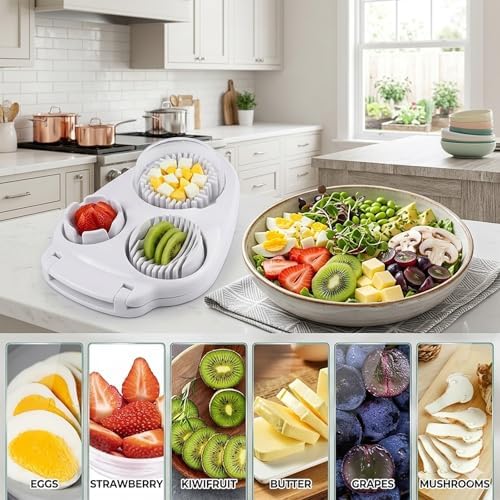 3-in-1 Stainless Steel Egg & Mushroom Slicer