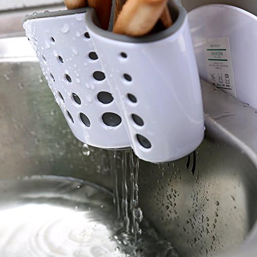 Kitchen Sink Caddy Sponge Holder, Saddle Faucet Organizer