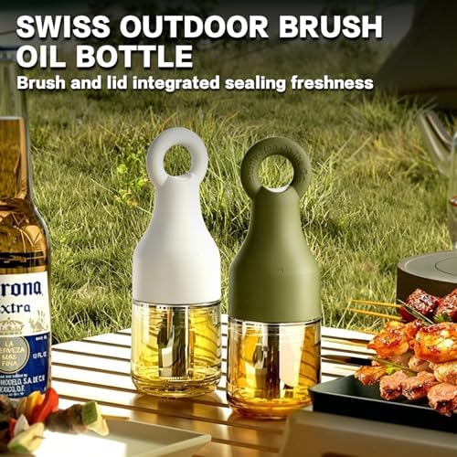 MMJ 2-in-1 Oil Brush Bottle, White+Green