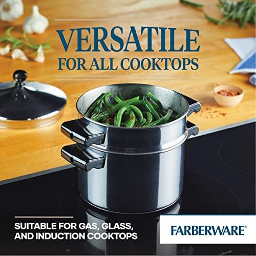 Farberware Classic Series Stack 'n' Steam Sauce Pot and Steamer, 3-Quart