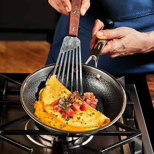 HexClad 6pc Hybrid Nonstick Frying Pans Set with Lids, 8, 10 & 12" Pans