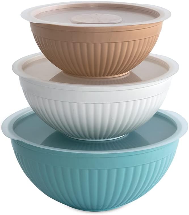 Nordic Ware Prep and Serve Mixing Bowls Set, Earth-Tones by NordicWare