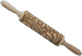 MIZORLIE 14.9"Paisley Engraved Embossed Rolling Pin, Christmas Snowflake Flower by MIZORLIE