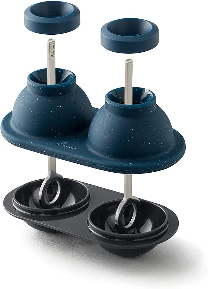 Houdini Swizzle Sphere Ice Mold, 2 Piece Tray - Image 2