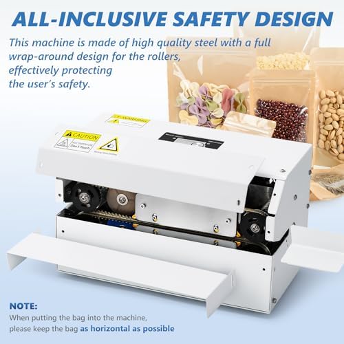 Commercial Automatic Continuous Heat Sealer, Desktop White