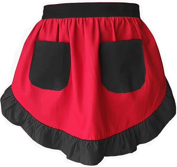 CRB Fashion Waist Apron Kitchen Cooking Restaurant Cotton Bistro Half Aprons by CBTRFashion