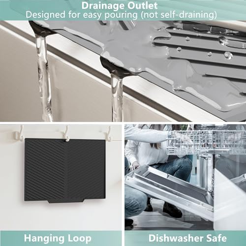 Dish Drying Mat, Silicone, 20" x 17"