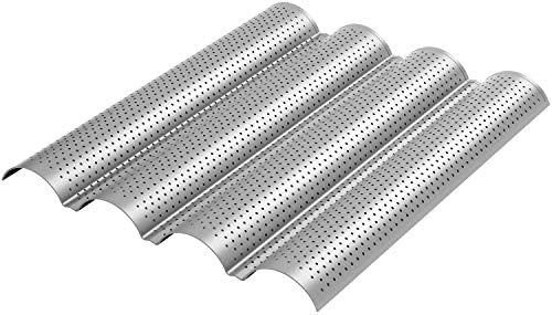 Tiawudi 2 Pack Nonstick Perforated Baguette Pan 15" x 13" for French