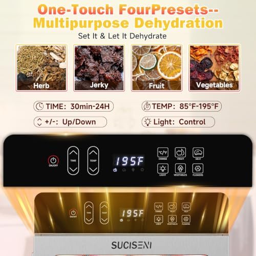 SUCISENI 10-Tray Stainless Steel Food Dehydrator