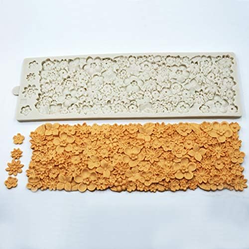 Edible Wedding Floral Flower lace Cake Silicone Embossing Texture