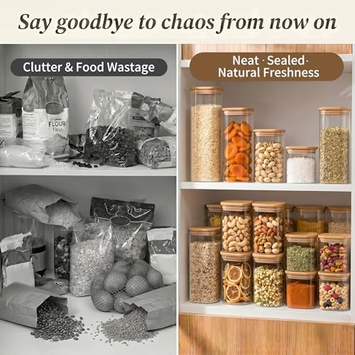 SENTVEND 73 Oz Glass Jars - 3 Pack Food Storage Containers with Lids