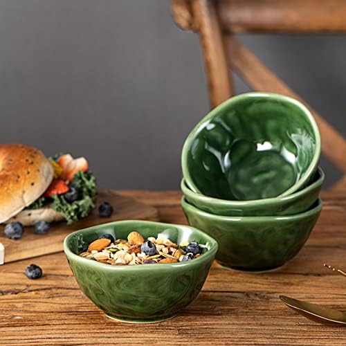 vicrays Ceramic Small Dessert Bowls Set - 10 oz, Set of 6, Microwave