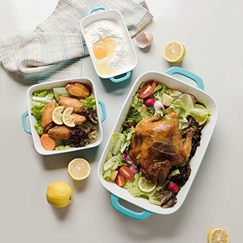 Sweejar Ceramic Bakeware Set, Rectangular Baking Dish for Cooking