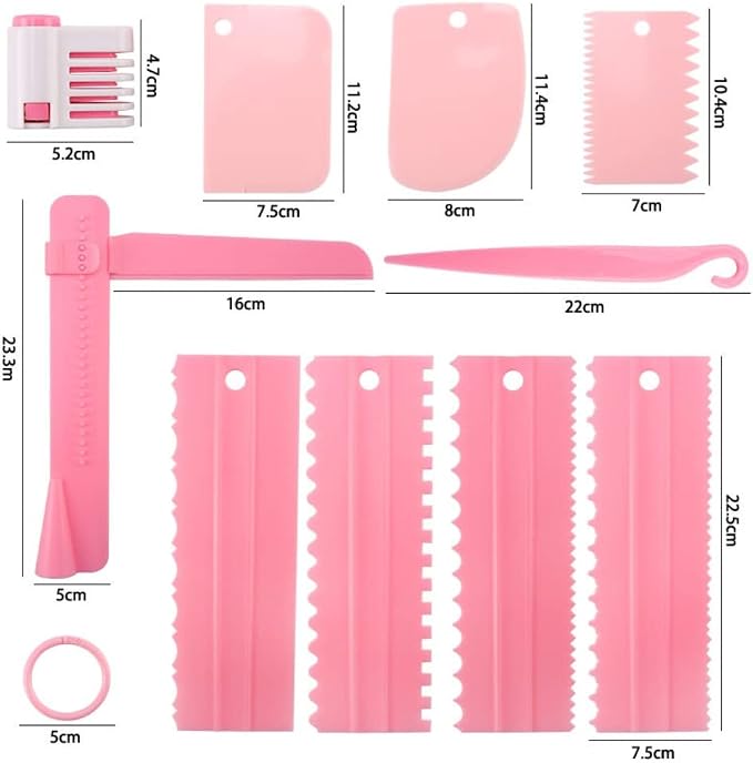 11 Pcs Cake Scraper Set Cake Edge Scraper Cutters - Image 2