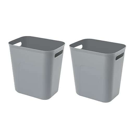 UUJOLY Plastic Trash Can Wastebasket, Garbage Container Basket by UUJOLY
