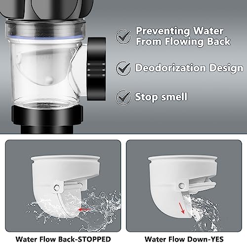 No Need Tools Easy Install Bathroom Sink Drain Kit, 3 in 1 Plumbing