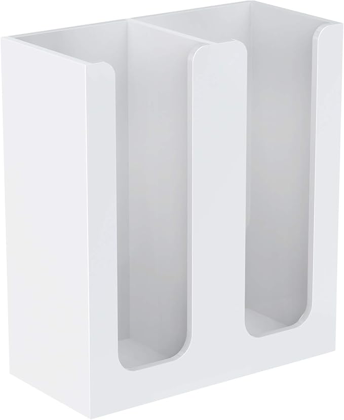 Richboom Acrylic Coffee Cup and Lid Storage Organizer Holder, 2 Compartments by Richboom