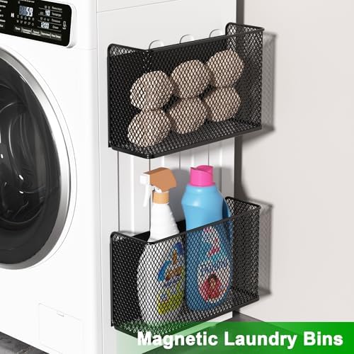 Magnetic Shelf Basket Bin for Washer Dryer