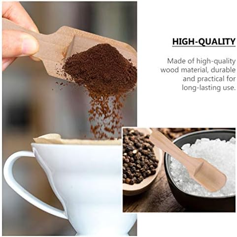 10Pcs Mini Wooden Spoon Mini Bath Salt Spoon Tea Scoop Wooden Candy