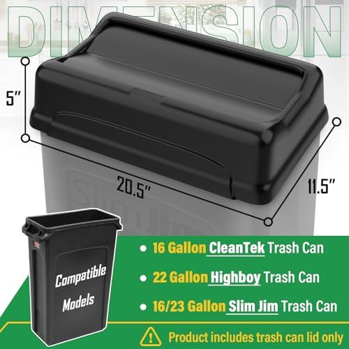 SDSNTE Trash Can Lid for 16/23 Gallon Slim Jim Trash Can