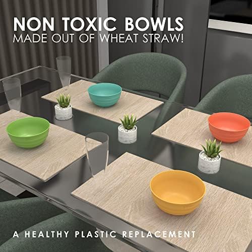60-OZ Big Bowl Set - Unbreakable Microwave Safe Bowls with 6 Large