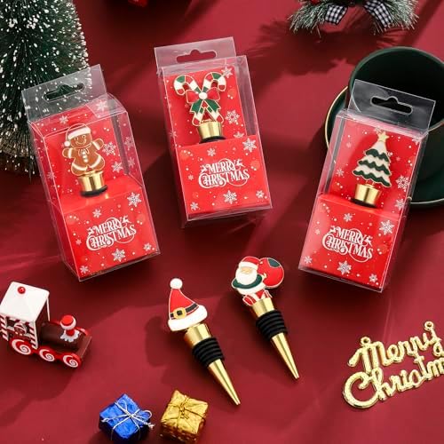 5 pcs Christmas Wine Stopper Christmas Wine Bottle Stoppers for Xmas
