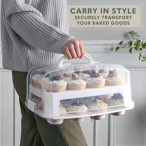Extra Tall Dome Cupcake Carrier, White, 24 Cupcake
