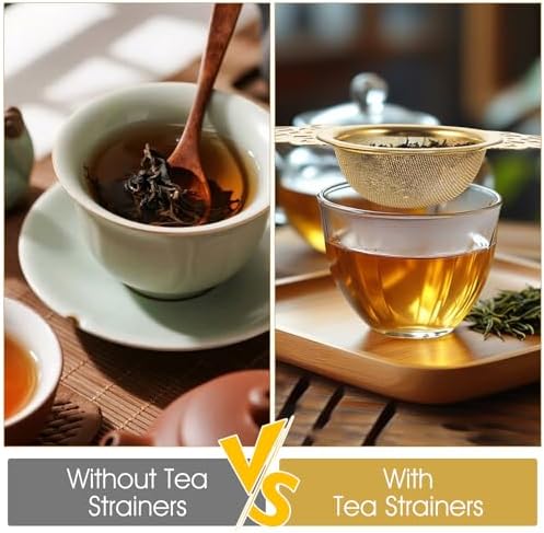 8 Pack Tea Strainer Bowl, 304 Stainless Steel Tea Drain Strainer Tea