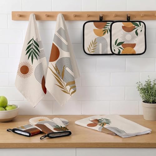 Bohemian Kitchen Towel Set, 8 Pack