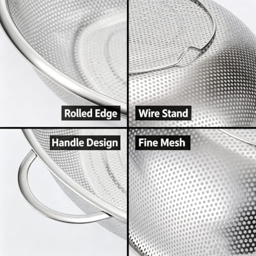 4-Piece Stainless Steel Mesh Strainer Set