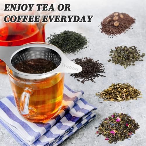 Extra Fine 18/8 Stainless Steel Tea Infuser Mesh Strainer with Large