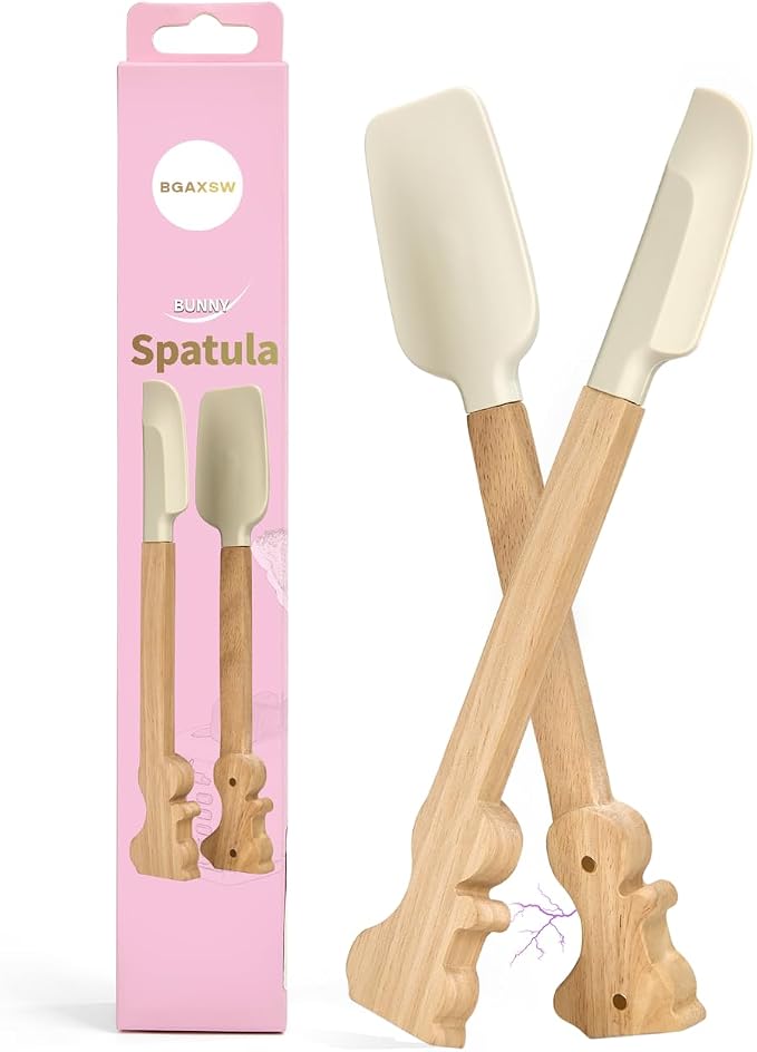 Rabbit-Shaped Silicone Spatula Set – Food Grade, Heat Resistant Baking & by Unknown