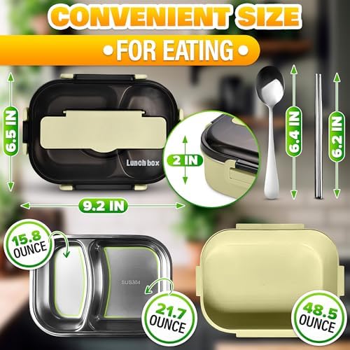 Reluen Stainless Steel Lunch Box to Go, Food Container, Bento Box