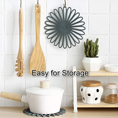 Set of 3 Silicone Trivet Mat - Hot Pot Holder Hot Pads for Table &